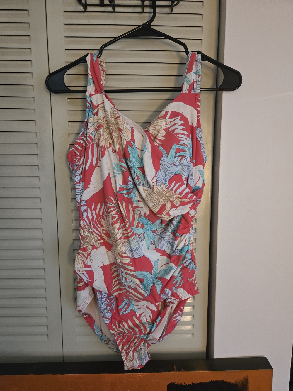 Jantzen Coral Tropical Floral Kids One-Piece Swimsuit